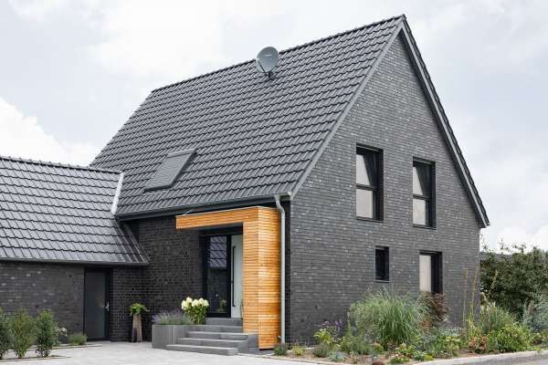 Einfamilienhaus H4 mit Klinker 101-119-NF grau - anthrazit