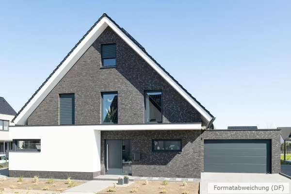 Einfamilienhaus H5 mit Klinker 108-120-NF anthrazit-blau