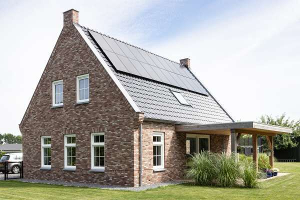 Landhaus H12 mit Klinker 103-140-WF braun-bunt