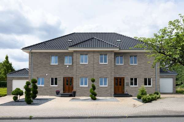 Doppelhaus H2 mit Klinkerriemchen R-118-203-ModF anthrazit bunt