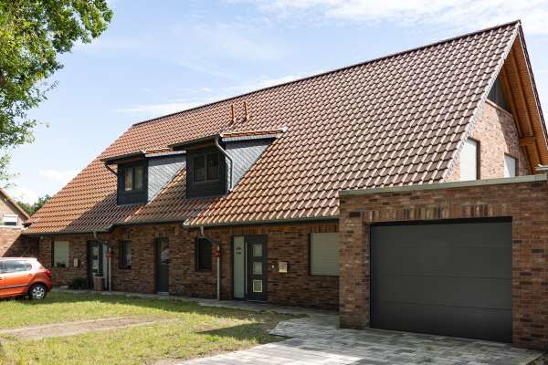 Doppelhaus H2 mit Klinker 113-202-WDF rot bunt