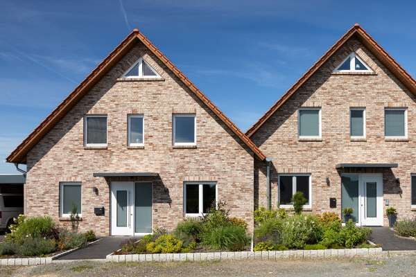 Doppelhaus H3 mit Klinker 113-181-WDF rot beige bunt