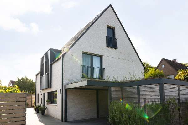 Einfamilienhaus H3 mit Klinker 104-153-ModF grau - weiß nunaciert
