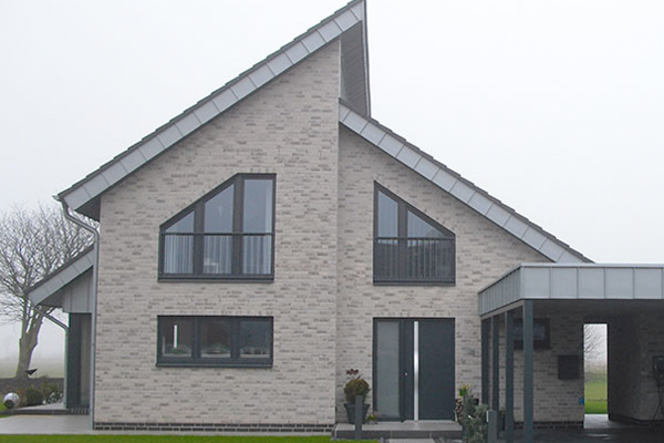 Einfamilienhaus H2 mit Klinker 113-129-WDF grau - gedämpft