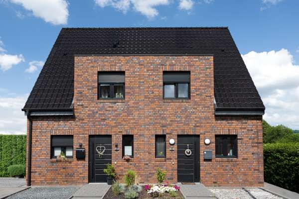 Doppelhaus H10 mit Klinker 101-176-NF rot bunt