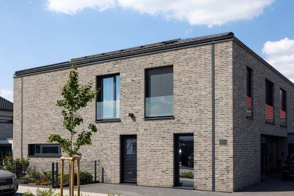 Einfamilienhaus H2 mit Klinker 113-134-WDF grau - weiß nuanciert