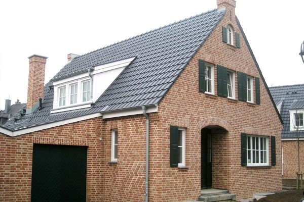 Einfamilienhaus H4 mit Klinker 105-126-WDF rot - beige - bunt