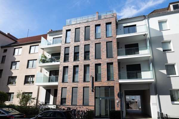 Mehrfamilienhaus H1 mit Klinkerriemchen R-103-379 rot nuanciert