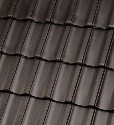 Dachziegel DZ-104-12-2-RZ braunschwarz engobiert (Reformziegel)