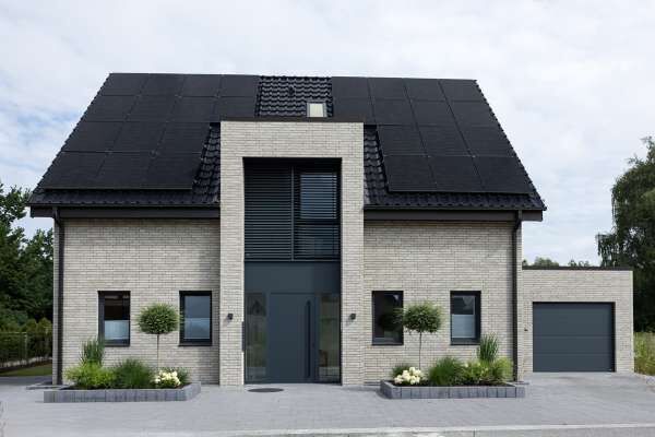 Einfamilienhaus H18 mit Klinker 104-150-ModF weiß - grau