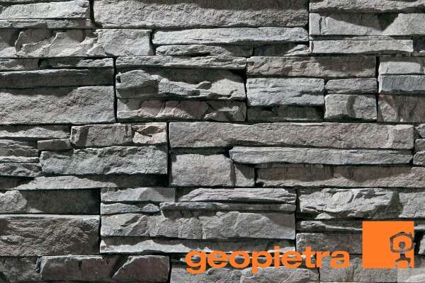 Naturstein-Optik Verblender 123-116-GP-ModF anthrazit, grau nuanciert