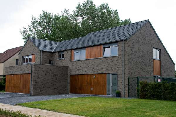 Modernes Einfamilienhaus  H1 mit Klinker 103-190-WDF grau - anthrazit 