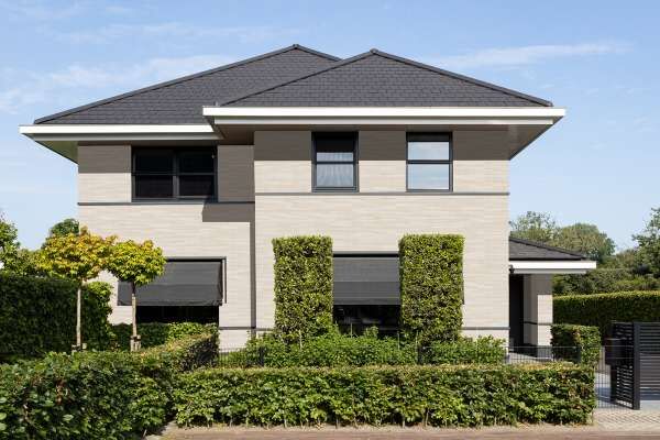 Stadtvilla H1 mit Klinkerriemchen R-118-201-ModF creme bunt