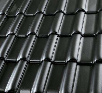 Dachziegel DZ-104-9-1-FDZ dunkelgrau engobiert (Flachdachziegel)