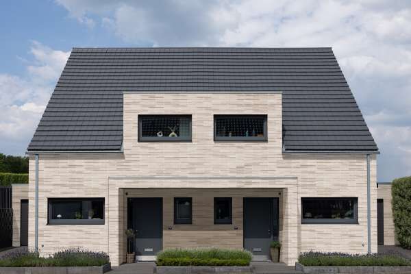 Doppelhaus H1 mit Klinkerriemchen R-118-205-ModF beige bunt
