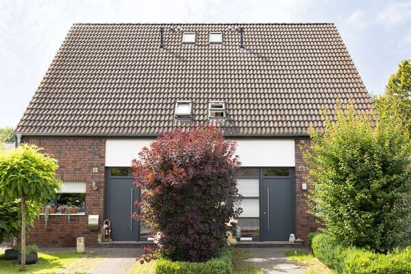 Doppelhaus H5 mit Klinker 108-122-NF rot, Kohle