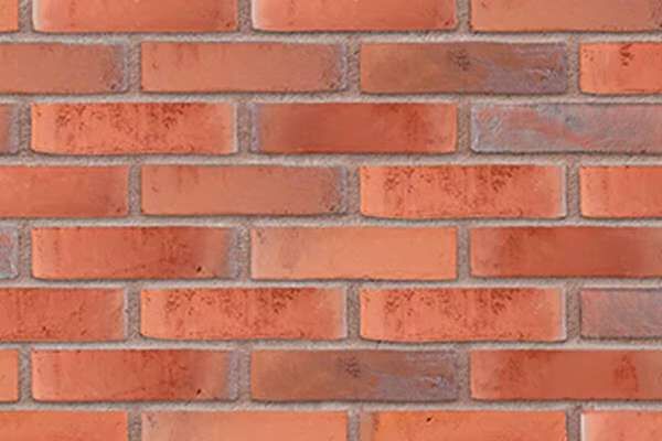 Wasserstrich-Riemchen BK-R-103-373 (Waalformat (WF)) rot (Klinkerriemchen)