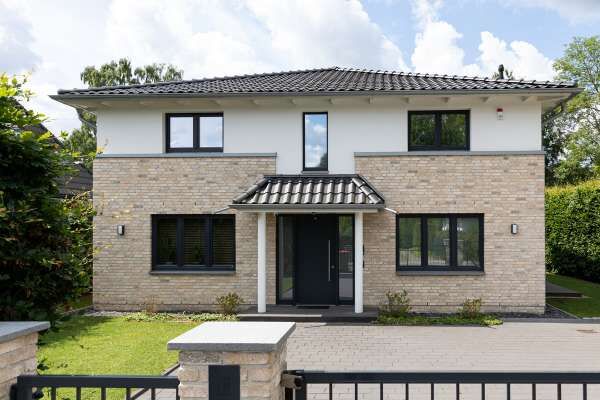 Einfamilienhaus H6 mit Klinker 113-127-WDF gelb - grau nuanciert