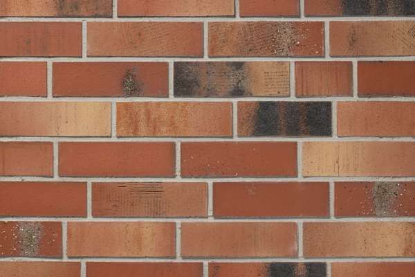 Strangpress-Riemchen BK-R-103-546-NF (Normalformat (NF)) rot orange bunt (Klinkerriemchen)