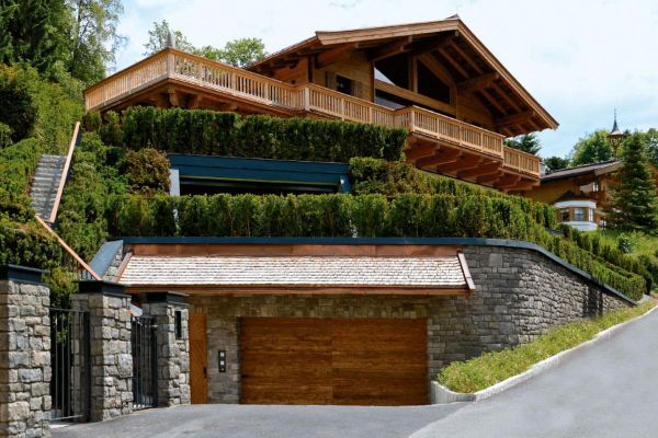 Einfamilienhaus H1 mit Naturstein-Optik Verblender 123-101-GT-ModF grau nuanciert