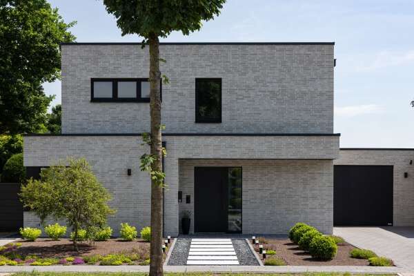Bauhaus H19 mit Klinker 104-150-ModF weiß - grau