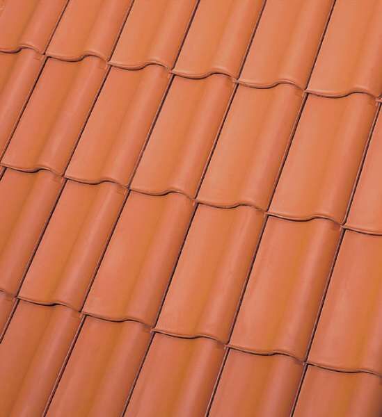 Dachziegel DZ-104-3-1-HFZ rot natur (Hohlfalzziegel)