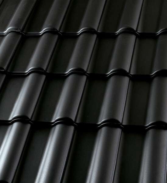 Dachziegel DZ-104-1-1-FDZ dunkelgrau engobiert (Flachdachziegel)