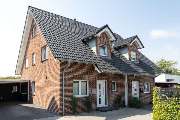 Doppelhaus H15 mit Klinker 103-103-WDF rot-baun-bunt