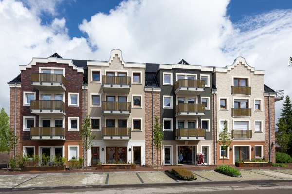 Mehrfamilienhaus H1 mit Klinkerriemchen R-103-531-NF rot gelb bunt