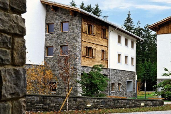 Mehrfamilienhaus H2 mit Naturstein-Optik Verblender 123-101-GT-ModF grau nuanciert