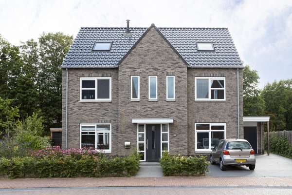 Einfamilienhaus H33 mit Klinker 103-412-WF grau-bunt