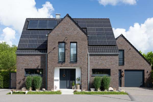 Einfamilienhaus H6 mit Klinker 108-118-DF braun, Kohle