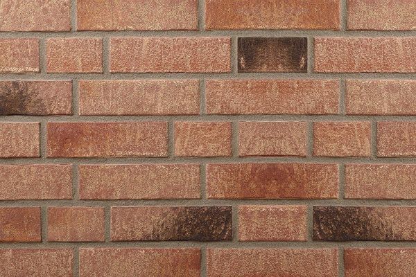 Strangpress-Riemchen BK-R-107-145-NF (Normalformat (NF)) rot, braun nuanciert (Klinkerriemchen)