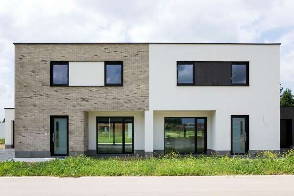 Bahaus - Doppelhaus H3 mit Klinker 103-152-WDF grau, antrazit nuanciert