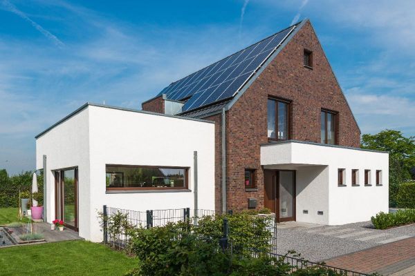 Einfamilienhaus H1 mit Klinker 108-119-NF rot-bunt